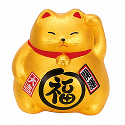 Japanse Lucky Cat - 9 cm - Goud