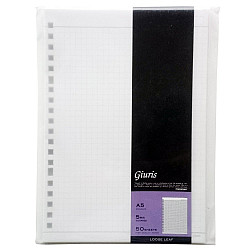 Maruman Giuris Loose Leaf Paper - A5 - Squared - 20 Holes - 50 Pages