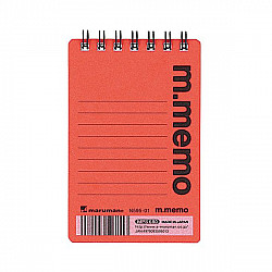 Maruman m.memo Mini Notebook - A7 - Ruled - 50 pages - Orange