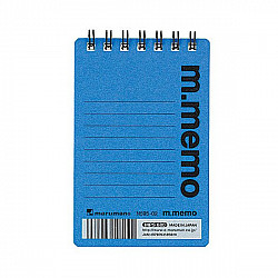 Maruman m.memo Mini Notebook - A7 - Ruled - 50 pages - Blue