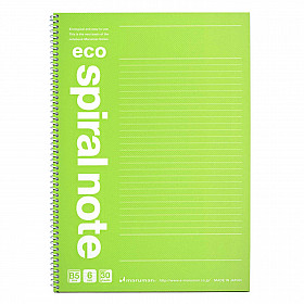 Maruman Spiral Note Eco Notebook - B5 - Gelinieerd 6mm - 30 pagina's - Lichtgroen