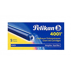 Pelikan 4001 GTP/5 Large Fountain Pen Ink Cartridges - Box of 5 - Royal Blue