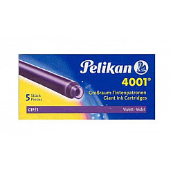Pelikan 4001 GTP/5 Large Fountain Pen Ink Cartridges - Box of 5 - Violet