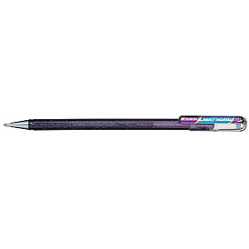 Pentel Hybrid Dual Metallic Shimmering Gel Pen - 1.0 mm - Violet/Metallic Blue