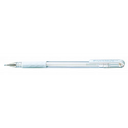 Pentel K118 Hybrid Gel Grip Metallic - 0.8 mm - White