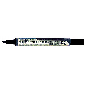 Pentel Maxiflo NLF60 Permanent Marker - Beiltel Punt - 1.0-3.5 mm - Zwart