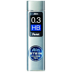 Pentel Ain STEIN C273-HB Silicium Vulpotlood vulling - Etui van 15 - 0.3 mm - HB
