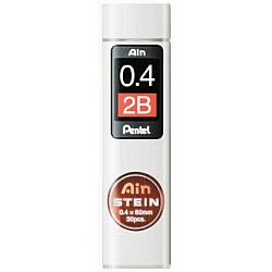 Pentel Ain STEIN C274-2B Silicium Vulpotlood vulling - Etui van 30 - 0.4 mm - 2B