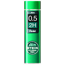 Pentel Ain STEIN C275-2H Silica Enhanced Pencil Lead - 40 pcs - 0.5 mm - 2H