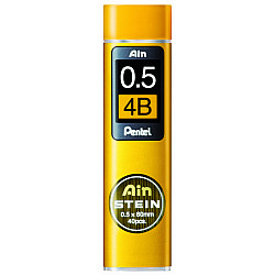 Pentel Ain STEIN C275-4B Silica Enhanced Pencil Lead - 40 pcs - 0.5 mm - 4B
