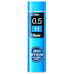 Pentel Ain STEIN C275-H Silica Enhanced Pencil Lead - 40 pcs - 0.5 mm - H