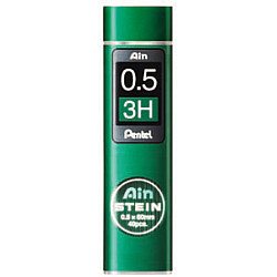 Pentel Ain STEIN C275-3H Silica Enhanced Pencil Lead - 40 pcs - 0.5 mm - 3H
