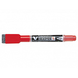 Pilot V Board Master S Whiteboard Marker - Extra Fine - Red with Eraser