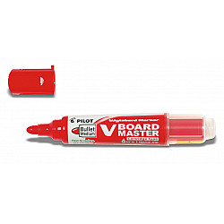 Pilot V Board Master Whiteboard Marker - Bullet - Medium - Red
