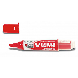 Pilot V Board Master Whiteboard Marker - Chisel - Red
