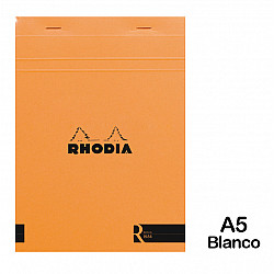 Rhodia 'le R' Notepad - A5 - Blanco - 70 pagina's - Oranje