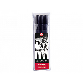 Sakura Pigma Professional Brush Pen - Set van 3