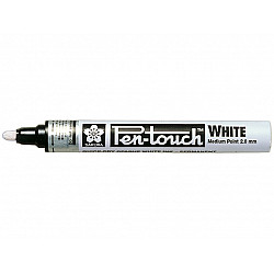 Sakura Pen-Touch Permanent Marker - Medium - 2.0 mm - Wit