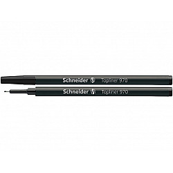 Schneider Topliner 970/Bruynzeel Spits Fineliner Vulling - Zwart
