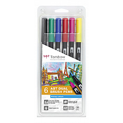 Tombow Dual Brush ABT (Set of 6) - Primary
