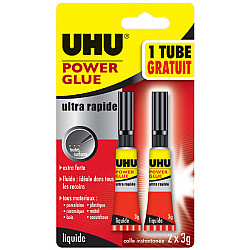 UHU Power Glue - Gel glues in seconds - 1+1 FREE