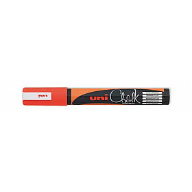 Uni PWE-5M Chalk Marker Krijtstift - Medium - Fluoriserend Oranje