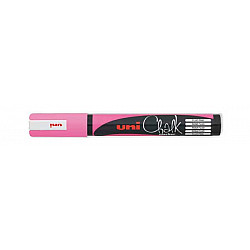 Uni PWE-5M Chalk Marker Krijtstift - Medium - Fluoriserend Roze