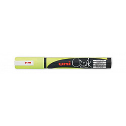 Uni PWE-3MS Chalk Marker Krijtstift - Fijn - Fluoriserend Geel