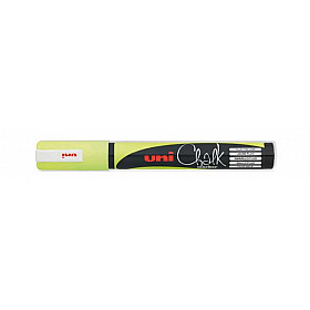 Uni PWE-3MS Chalk Marker Krijtstift - Fijn - Fluoriserend Geel