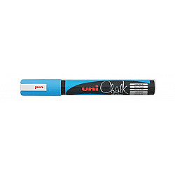 Uni PWE-5M Chalk Marker Krijtstift - Medium - Lichtblauw