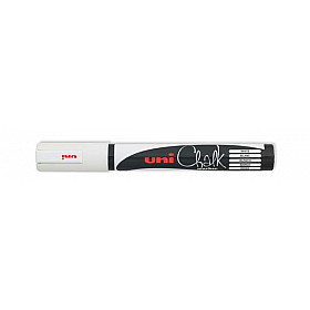 Uni PWE-3MS Chalk Marker Krijtstift - Fijn - Wit