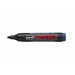 Uni PM-126 Prockey Permanent Marker - Beitel - Blauw