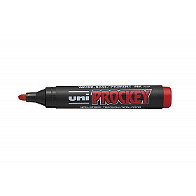 Uni PM-126 Prockey Permanent Marker - Beitel - Rood