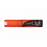 Uni PWE-8K Chalk Marker Krijtstift - Breed - Fluoriserend Oranje