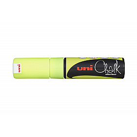 Uni PWE-8K Chalk Marker Krijtstift - Breed - Fluoriserend Geel