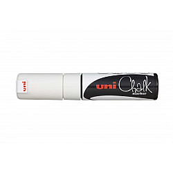 Uni PWE-8K Chalk Marker Krijtstift - Breed - Wit