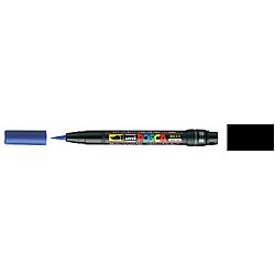 Uni Posca PCF-350 Brush Marker - Donkerblauw