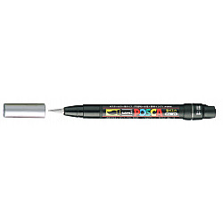 Uni Posca PCF-350 Brush Marker - Zilver