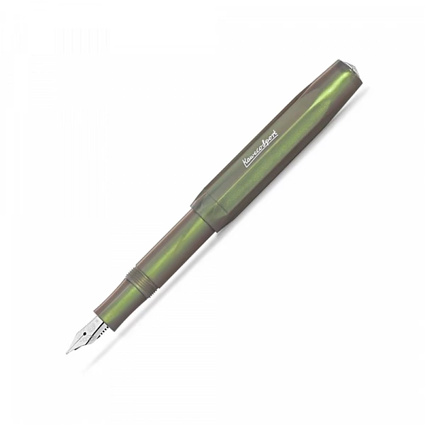 Kaweco Lunar Sport vulpen Shadow Green met iriserend effect en compacte behuizing
