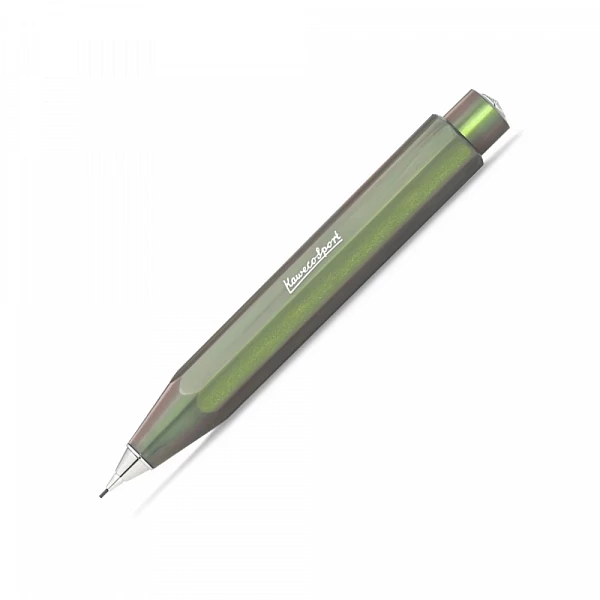 Kaweco Lunar Sport Shadow Green vulpotlood 0.7 mm met iriserend effect en compact ontwerp